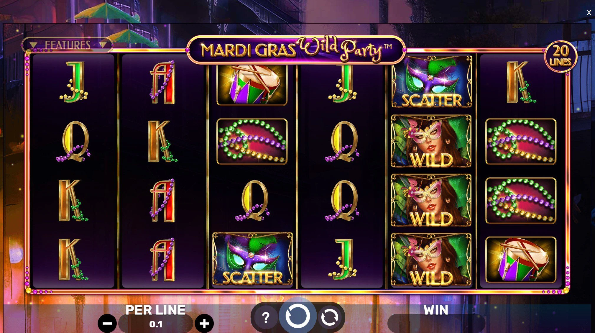 Mardi Gras Wild Party (Марди Грас: Дикая вечеринка) от Spinomenal 2 Mardi Gras Wild Party (Марди Грас: Дикая вечеринка) от Spinomenal